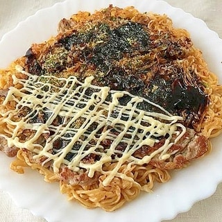 カップ焼きそばで作るかんたんお好み焼き